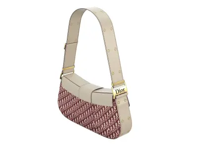 Dior Street Chic Bag Cream Red Print 3D model