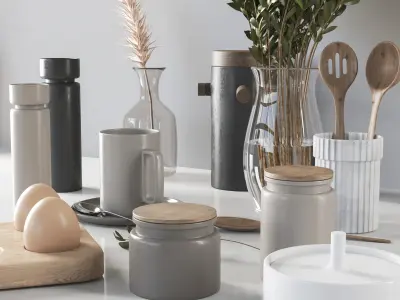 kitchen accessories 10 3D model