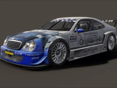 2000 Mercedes CLK DTM Game Asset Low-poly 3D model
