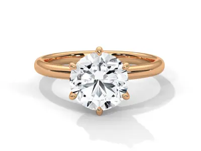 solitaire ring with detail images and 360 render videos 42 3D print model