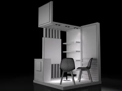 Booth Exhibition Stand a220 3D model