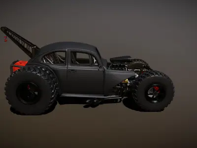 Beetle Modified Hot Rod 3D model