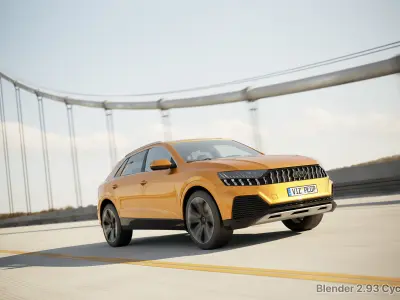 Bridge SUV 3D Scene for Blender Cycles 3D model