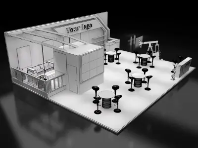 Booth Exhibition Stand a226 3D model