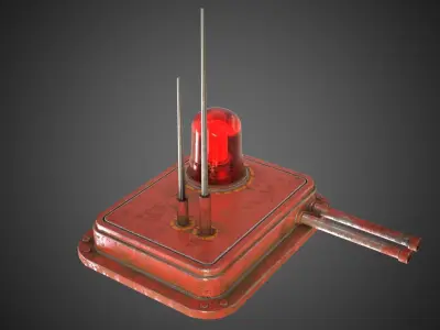 Industrial signal light Free low-poly 3D model