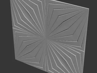 3d plaster wall panel Low-poly 3D model buy