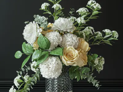 Flower Set 040 3D model