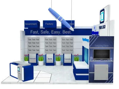 Booth Exhibition Stand a514  3D model