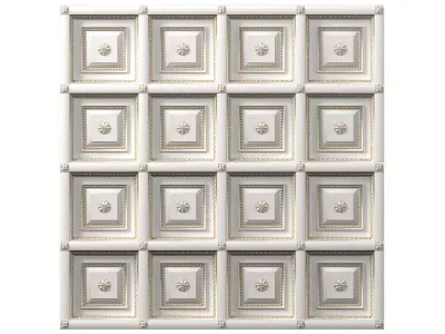 Classical coffered ceiling  3D model