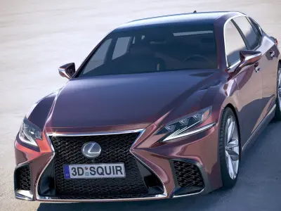 Lexus LS500 F-Sport 2018 3D model