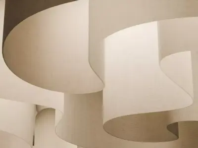Organic Wave Ceiling Panel Decorative 3D Model Fancy 3D model