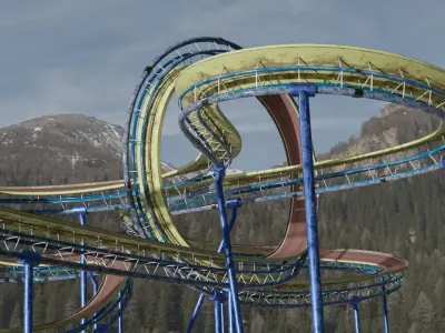 Stunt track Low-poly 3D model