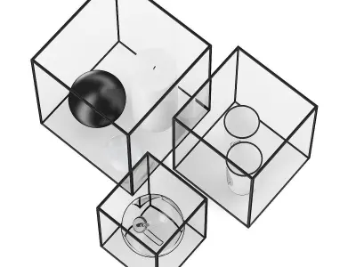 Decorative Glass Cubes 3D model