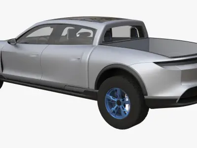 Taycan  Pick-Up Truck Concept  3D model