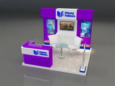 Booth Exhibition Stand a 652c 3D model