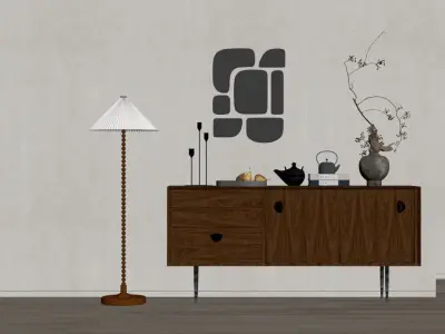 WABI SABI STYLE 3D CABINETS 0119 3D model