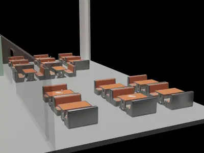 Trade Booth Restaurant  3D model