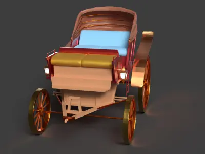 Chinese vintage buggy  Low-poly 3D model by aceimagedesign-1