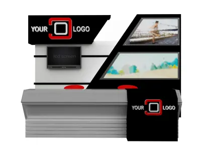 Booth Exhibition Stand a468d 3D model