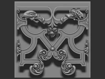 staircase castle ANTIQUE ornament 3D model
