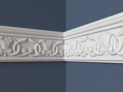 Frieze decorative crown moulding 3D model