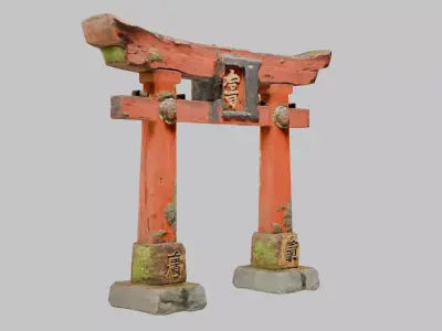 Japanese Torii Gate Low-poly 3D model purchase