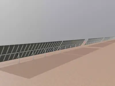 Low Poly Double Row Tracker System Pack Low-poly 3D model