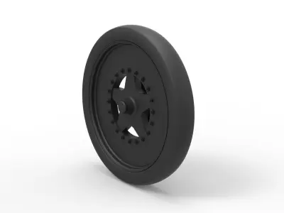 Front wheel from dragster 3D print model