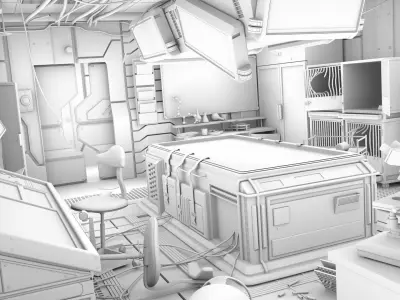 Futuristic Laboratory 3D model