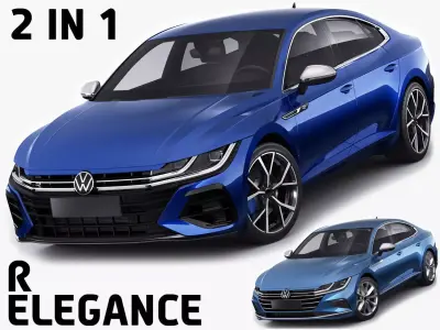 Volkswagen Arteon R and Elegance 2021 3D model