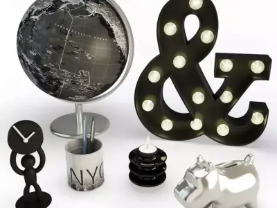 Black Decorations 3D model