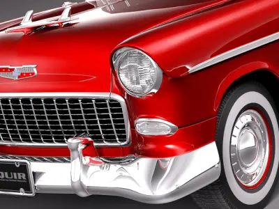 Chevrolet Bel Air Coupe 1955 3D Model 3D model