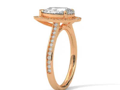 solitaire ring with detail images and 360 render videos 8 3D print model