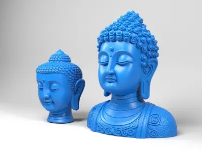Buddha heads 3D print model