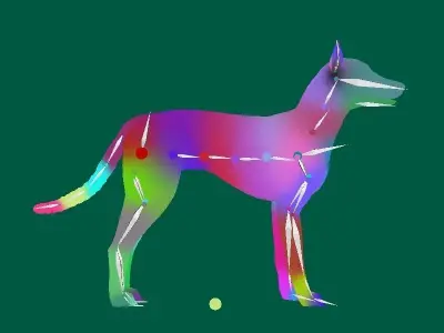 Hairless Mexican dog Game Ready Low-poly 3D model