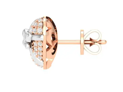 Women Heart Earrings jcd stl render detail  3D print model