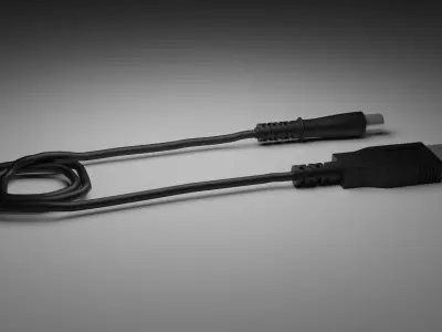 Plazma Ball Lamp with USB Power Cable 3D model