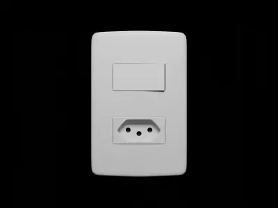 Brazilian Outlet and Switch  3D model