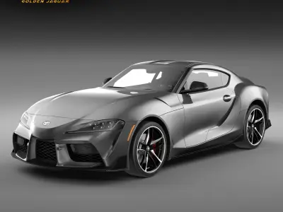 Toyota Supra 2020 HQ Interior 3D model