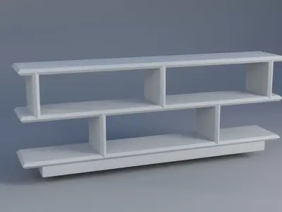 BookShelf Low-poly 3D model