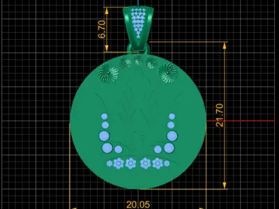 modern fashion jewelry PENDANT 3D print model