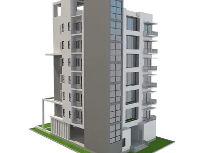 Apartment Building 01 Free 3D model