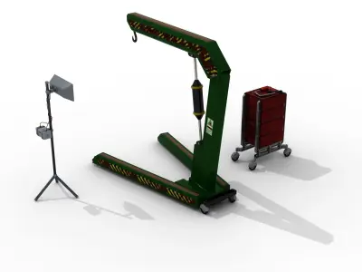 Mini crane 3D model