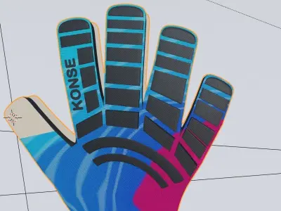 Goalkeeper gloves Low-poly 3D model