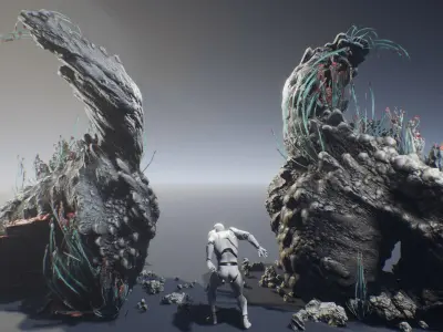 Ancient Cavern Set II - Unreal Engine Asset Pack Low-poly 3D model