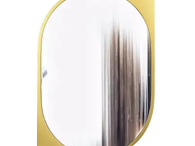 Cat Eye Metal Wall Mirror Low-poly 3D model