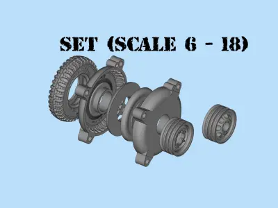 WWII German Kubel Wagen or Blitz Mold Rims Tires files 3D print model