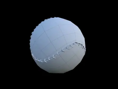 Baseball Ball Low-poly 3D model