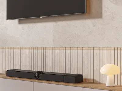 TV wall set 02 3D model
