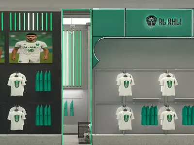 football club- retail shop 3D model